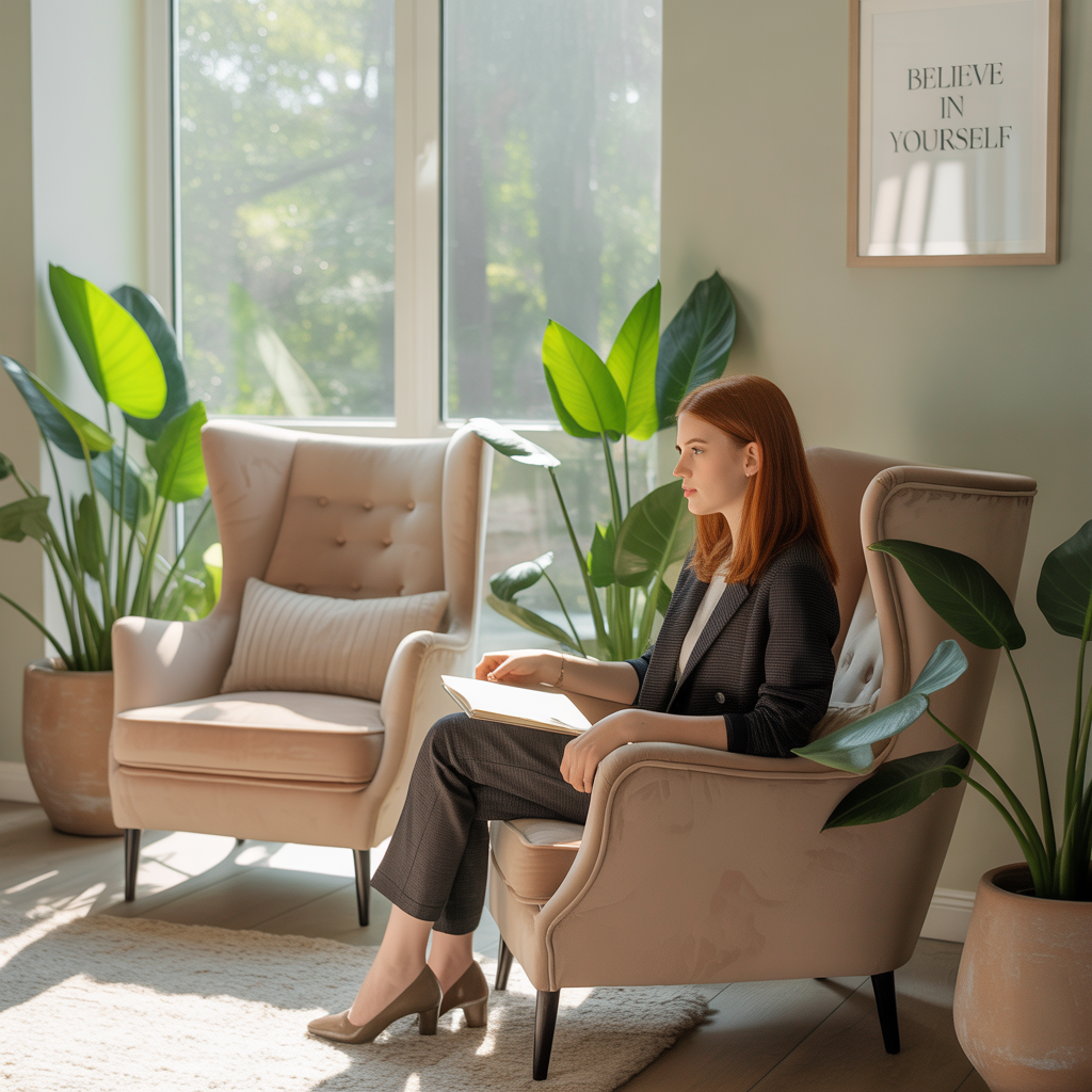 Salle de coaching confortable et lumineuse