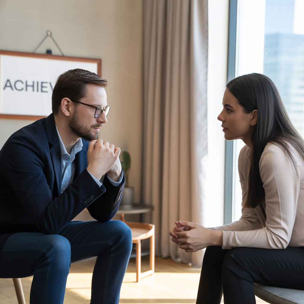 Coach en session individuelle avec un client